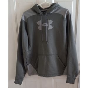 Under Armour Fleece Big Logo Hoodie  Size SM. Color Gray for me